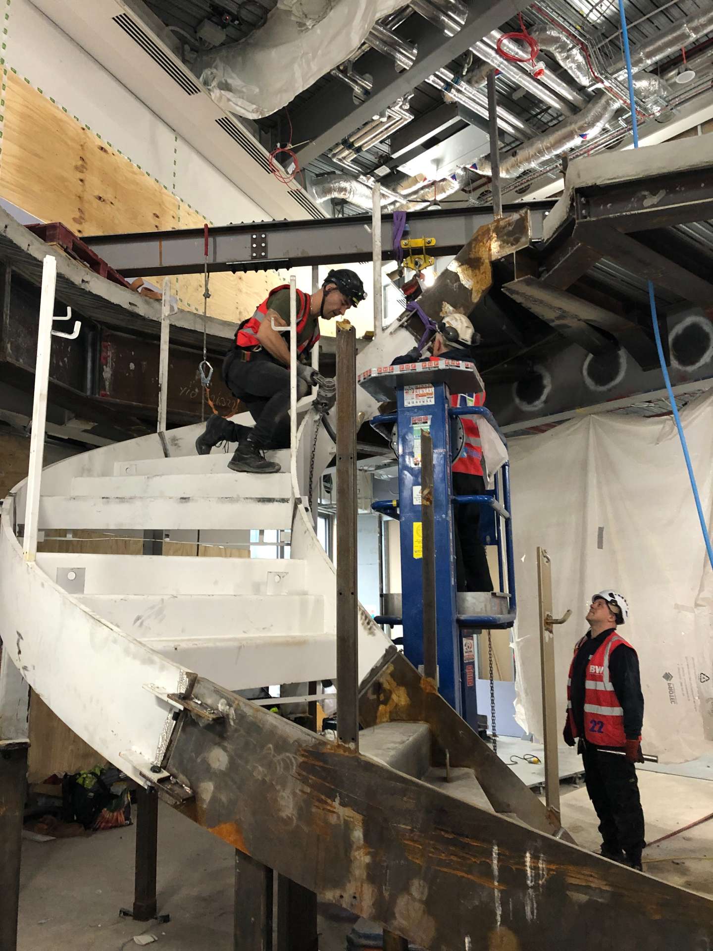 22 Bishopsgate Spiral Staircase Construction