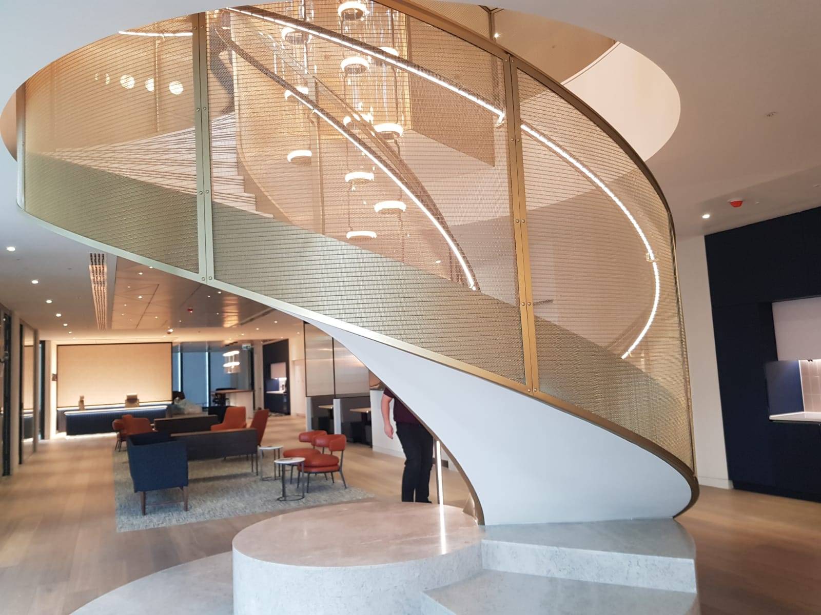 22 Bishopsgate Spiral Staircase Construction